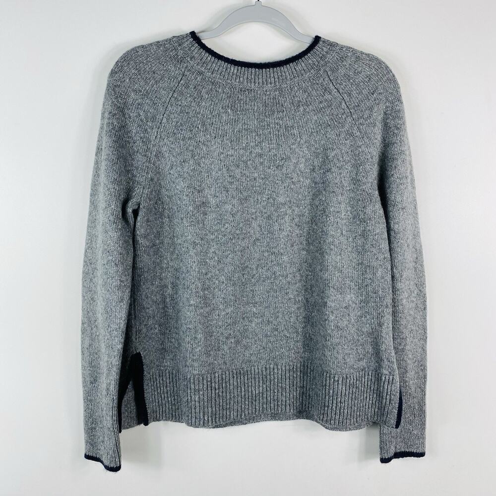 Talbots Size Small Mockneck Sweater Gray Wool Blend